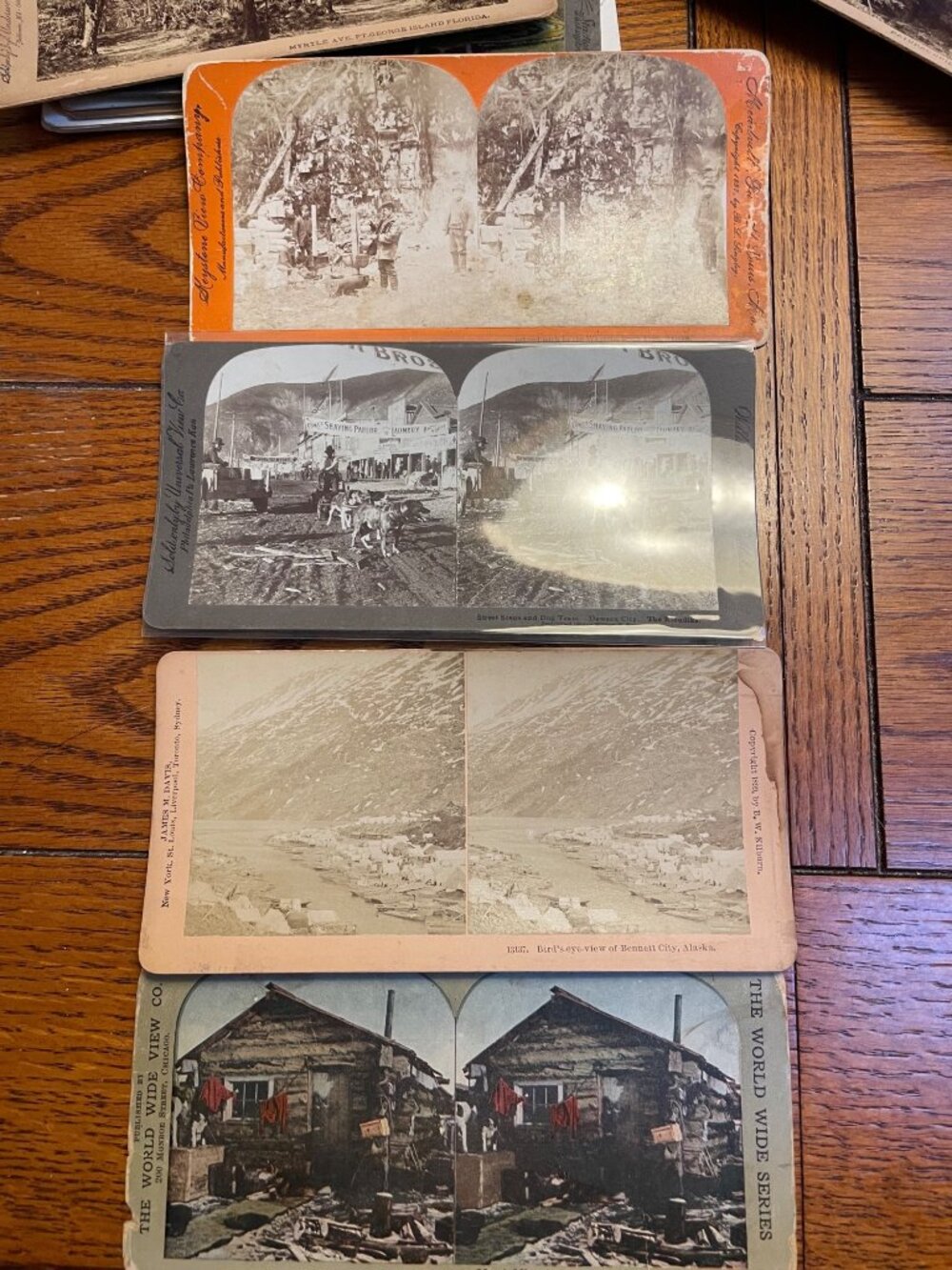 Antique Stereoview cards Alaska Scenes 1899 & Early 1900s Klondike